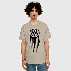 Футболка оверсайз мужская Volkswagen, цвет: миндальный — фото 2