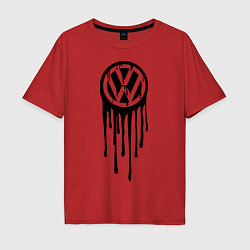 Футболка оверсайз мужская Volkswagen, цвет: красный