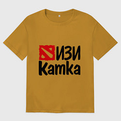 Футболка оверсайз мужская Изи катка, цвет: горчичный