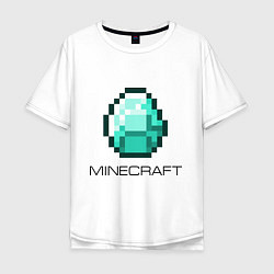 Футболка оверсайз мужская Minecraft Diamond, цвет: белый