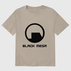 Футболка оверсайз мужская Black Mesa: Logo, цвет: миндальный