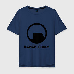 Футболка оверсайз мужская Black Mesa: Logo, цвет: тёмно-синий