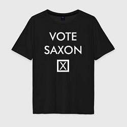 Футболка оверсайз мужская Vote Saxon, цвет: черный