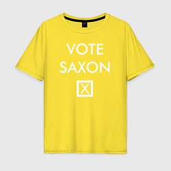 Футболка оверсайз мужская Vote Saxon, цвет: желтый