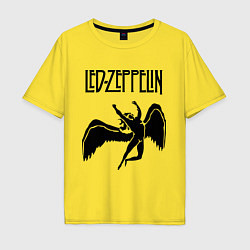 Футболка оверсайз мужская Led Zeppelin Swan, цвет: желтый