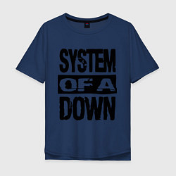 Футболка оверсайз мужская System Of A Down, цвет: тёмно-синий