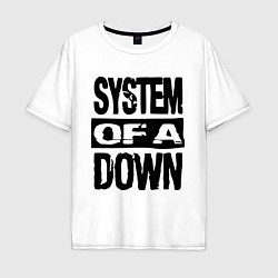 Футболка оверсайз мужская System Of A Down, цвет: белый