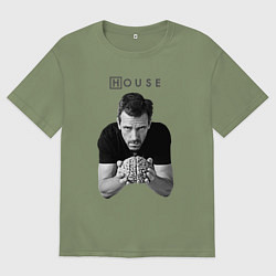 Футболка оверсайз мужская House Brain, цвет: авокадо