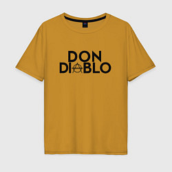 Футболка оверсайз мужская Don Diablo, цвет: горчичный