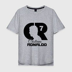 Футболка оверсайз мужская CR Ronaldo 07, цвет: меланж