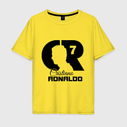 Футболка оверсайз мужская CR Ronaldo 07, цвет: желтый