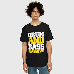 Футболка оверсайз мужская DRUM AND BASS MASSIVE, цвет: черный — фото 2