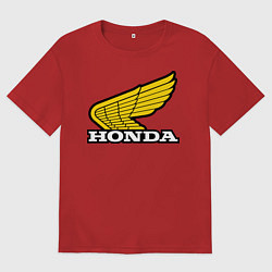 Футболка оверсайз мужская Honda, цвет: красный