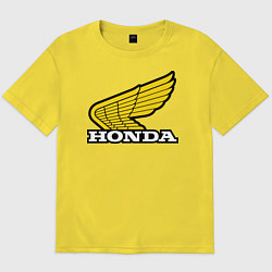 Футболка оверсайз мужская Honda, цвет: желтый