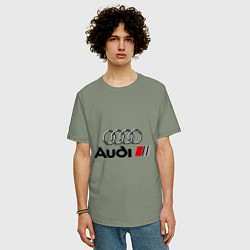 Футболка оверсайз мужская Audi, цвет: авокадо — фото 2