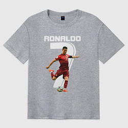 Футболка оверсайз мужская Ronaldo 07, цвет: меланж