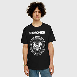 Футболка оверсайз мужская Ramones, цвет: черный — фото 2