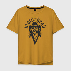Футболка оверсайз мужская Motorhead Rocker, цвет: горчичный