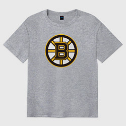 Футболка оверсайз мужская Boston Bruins, цвет: меланж