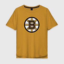 Футболка оверсайз мужская Boston Bruins, цвет: горчичный