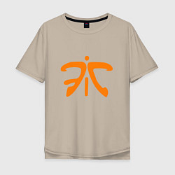 Футболка оверсайз мужская Fnatic Logo, цвет: миндальный