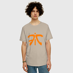 Футболка оверсайз мужская Fnatic Logo, цвет: миндальный — фото 2