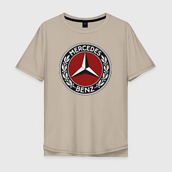 Футболка оверсайз мужская Mercedes-Benz, цвет: миндальный