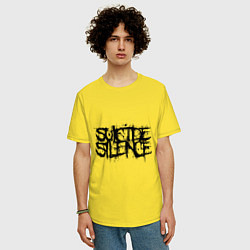Футболка оверсайз мужская Suicide Silence: Venom, цвет: желтый — фото 2