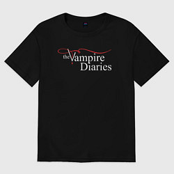 Футболка оверсайз мужская The Vampire Diaries, цвет: черный