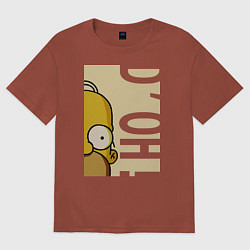 Футболка оверсайз мужская Homer Doh!, цвет: кирпичный