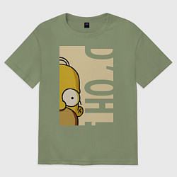 Футболка оверсайз мужская Homer Doh!, цвет: авокадо