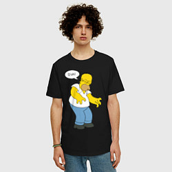 Футболка оверсайз мужская D'oh mood, цвет: черный — фото 2