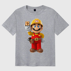 Футболка оверсайз мужская Super Mario, цвет: меланж