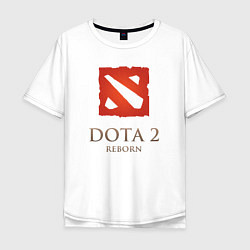 Футболка оверсайз мужская Dota 2: Reborn, цвет: белый