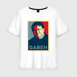 Футболка оверсайз мужская Gaben Face, цвет: белый