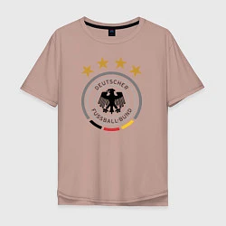 Футболка оверсайз мужская Deutscher Fussball-Bund, цвет: пыльно-розовый