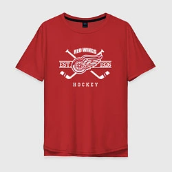 Футболка оверсайз мужская Detroit Red Wings: Est.1926, цвет: красный