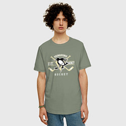 Футболка оверсайз мужская Pittsburgh Penguins: Est.1967, цвет: авокадо — фото 2