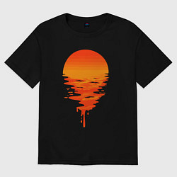 Футболка оверсайз мужская Sunset, цвет: черный