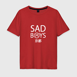 Футболка оверсайз мужская SAD BOYS, цвет: красный