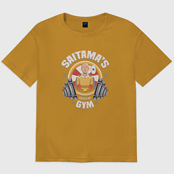 Футболка оверсайз мужская Saitama's Gym, цвет: горчичный