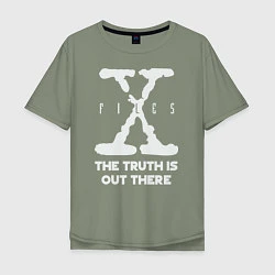 Футболка оверсайз мужская X-Files: Truth is out there, цвет: авокадо