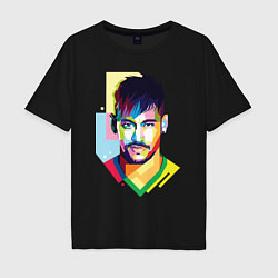 Футболка оверсайз мужская Neymar: fun-art, цвет: черный