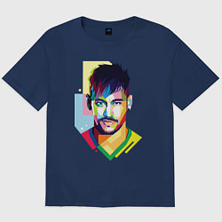 Футболка оверсайз мужская Neymar: fun-art, цвет: тёмно-синий