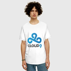 Футболка оверсайз мужская Cloud9, цвет: белый — фото 2