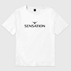 Футболка оверсайз мужская Sensation, цвет: белый