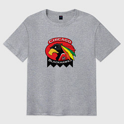 Футболка оверсайз мужская Chicago Blackhawks Hockey, цвет: меланж