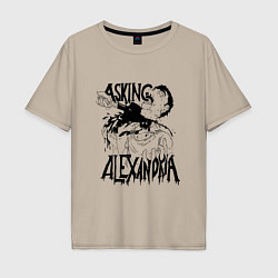 Футболка оверсайз мужская Asking Alexandria Devil, цвет: миндальный