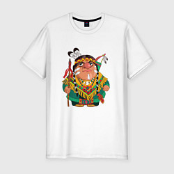 Мужская slim-футболка Забавные Индейцы 10