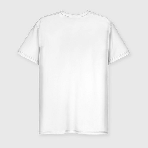 Мужская slim-футболка Чак Норрис вертушку сделал / Белый – фото 2